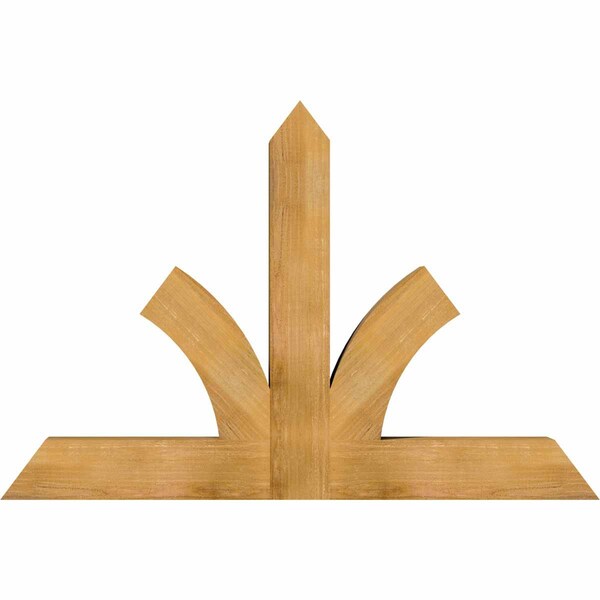 Ekena Millwork Richland Rough Sawn Timber Gable Bracket, Western Red Cedar, 60"W x 40"H x 6"D x 6"F, 16/12 Pitch GBW060X40X0606RIC00RWR - main